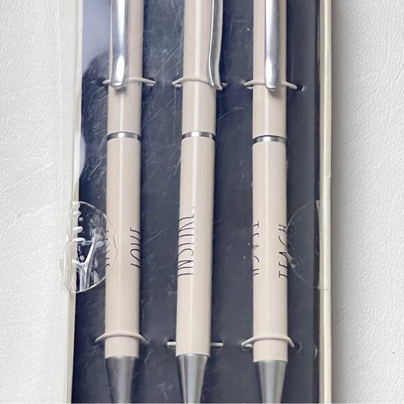 RAE DUNN Logo Three Ball Point Pen Teacher Inspiration Collection Writing Set - Picture 5 of 7
